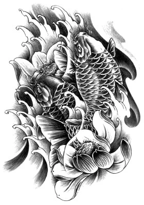 Carp fishes in the ocean