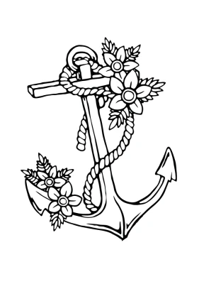 Anchors with Flowers
